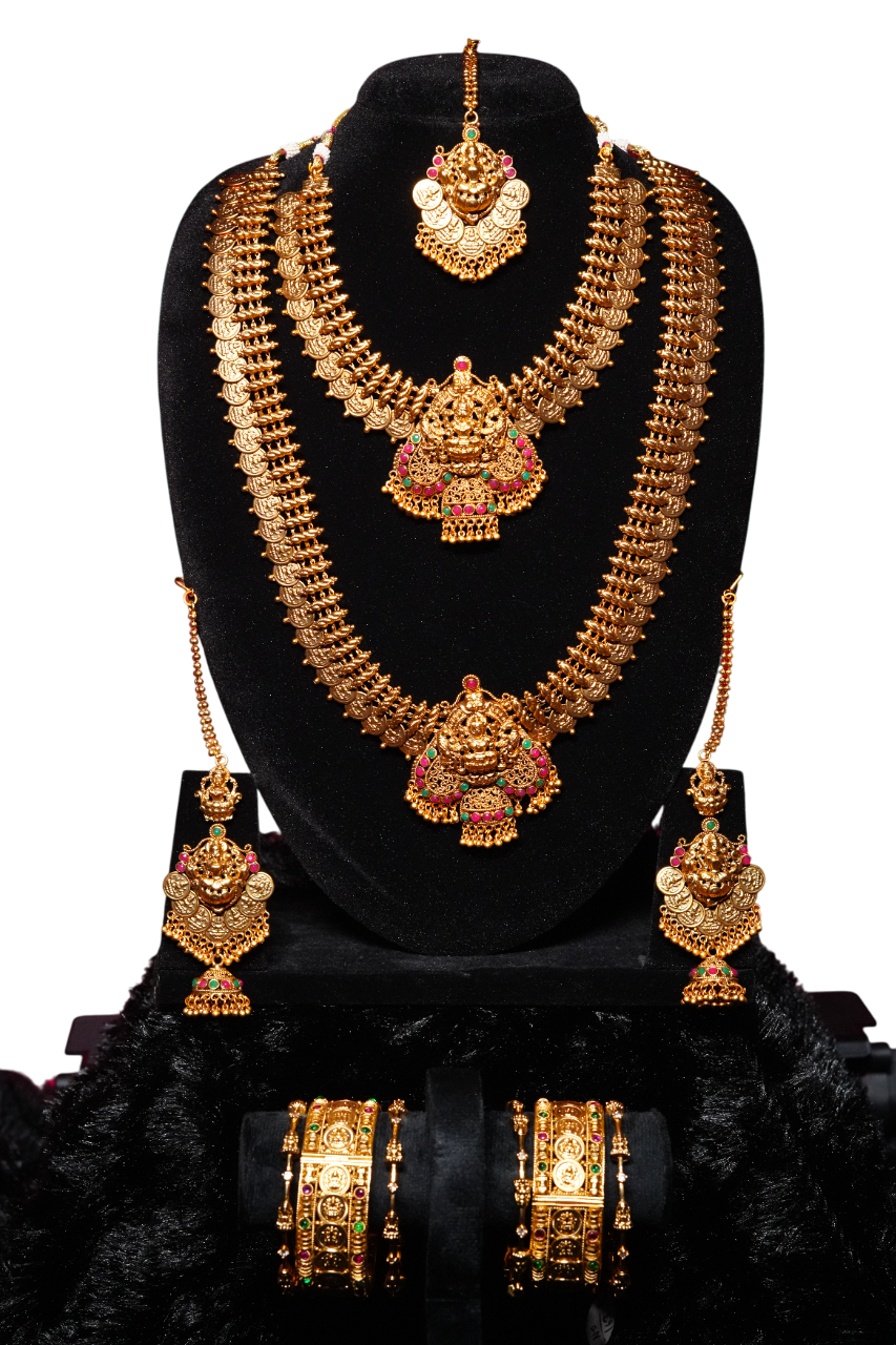 Premium Quality Lakshmi Coin bridal set